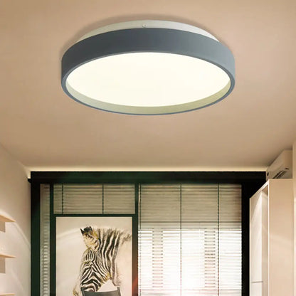 DecorBites™ DecorBites™ Modern Acrylic Flush Mount Ceiling Light - 12"/18" Round, Coffee Bronze/Gold/White - Indoor Use