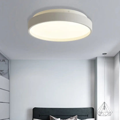 DecorBites™ DecorBites™ Modern Acrylic Flush Mount Ceiling Light - 12"/18" Round, Coffee Bronze/Gold/White - Indoor Use