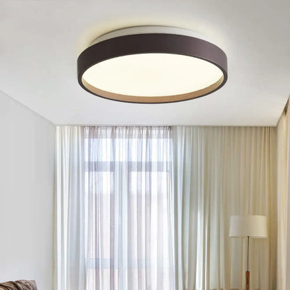 DecorBites™ DecorBites™ Modern Acrylic Flush Mount Ceiling Light - 12"/18" Round, Coffee Bronze/Gold/White - Indoor Use