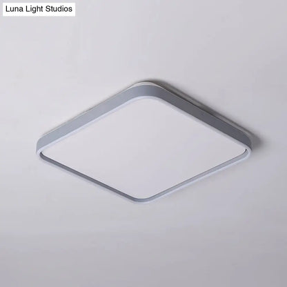 DecorBites™ DecorBites™ Modern Acrylic Flush Mount Ceiling Light in Grey for 16"/19.5" Wide Spaces, with LED Warm and White Lighting