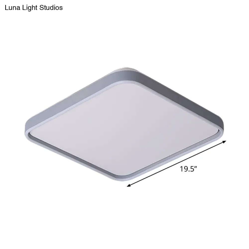 DecorBites™ DecorBites™ Modern Acrylic Flush Mount Ceiling Light in Grey for 16"/19.5" Wide Spaces, with LED Warm and White Lighting