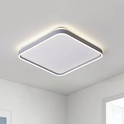 DecorBites™ DecorBites™ Modern Acrylic Flush Mount Ceiling Light in Grey for 16"/19.5" Wide Spaces, with LED Warm and White Lighting