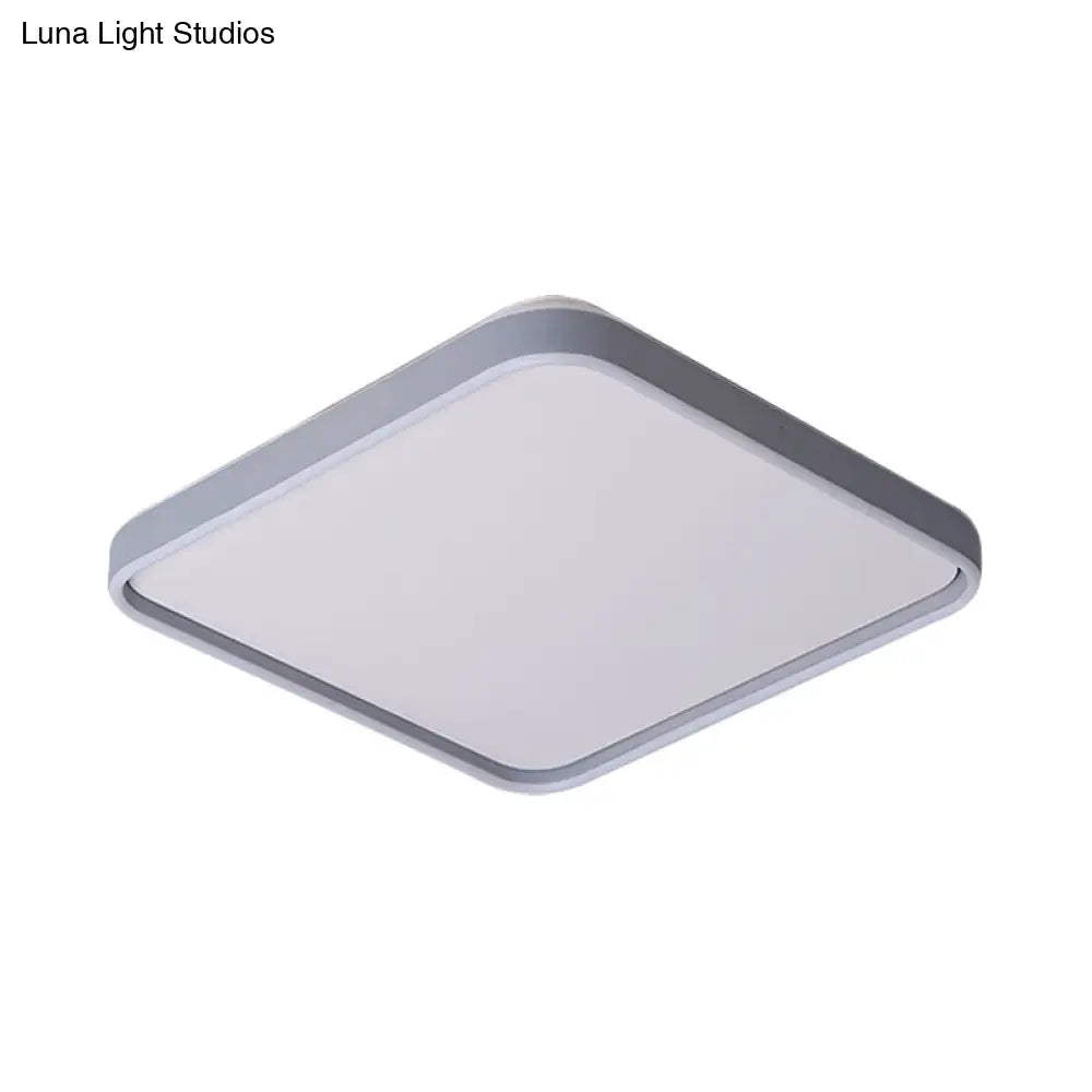 DecorBites™ DecorBites™ Modern Acrylic Flush Mount Ceiling Light in Grey for 16"/19.5" Wide Spaces, with LED Warm and White Lighting