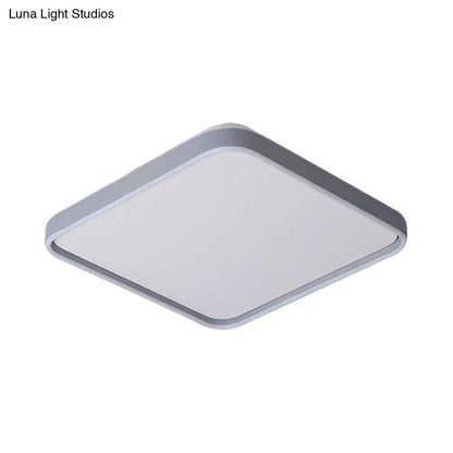 DecorBites™ DecorBites™ Modern Acrylic Flush Mount Ceiling Light in Grey for 16"/19.5" Wide Spaces, with LED Warm and White Lighting