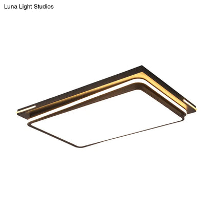 DecorBites™ DecorBites™ Modern Acrylic Flush Mount Ceiling Light: Quad Shaped, Black - Ideal for Living Room