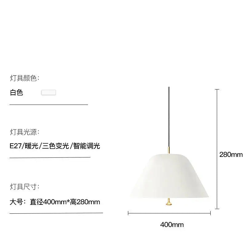 A sleek white matte pendant lamp with gold accents and e27 bulb socket for decorbites acrylic green dimmable lighting