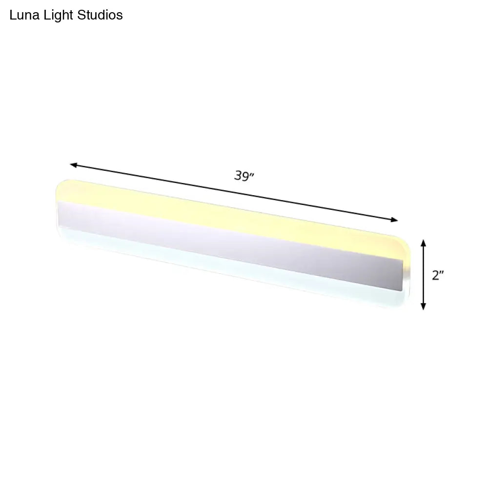 DecorBites™ DecorBites™ Modern Acrylic LED Bathroom Vanity Mirror Light with Reflector - 31.5''/39''/47'' Wide