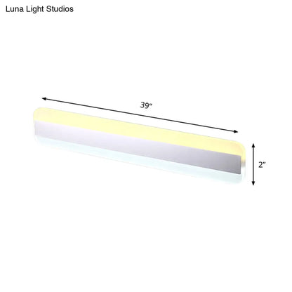 DecorBites™ DecorBites™ Modern Acrylic LED Bathroom Vanity Mirror Light with Reflector - 31.5''/39''/47'' Wide