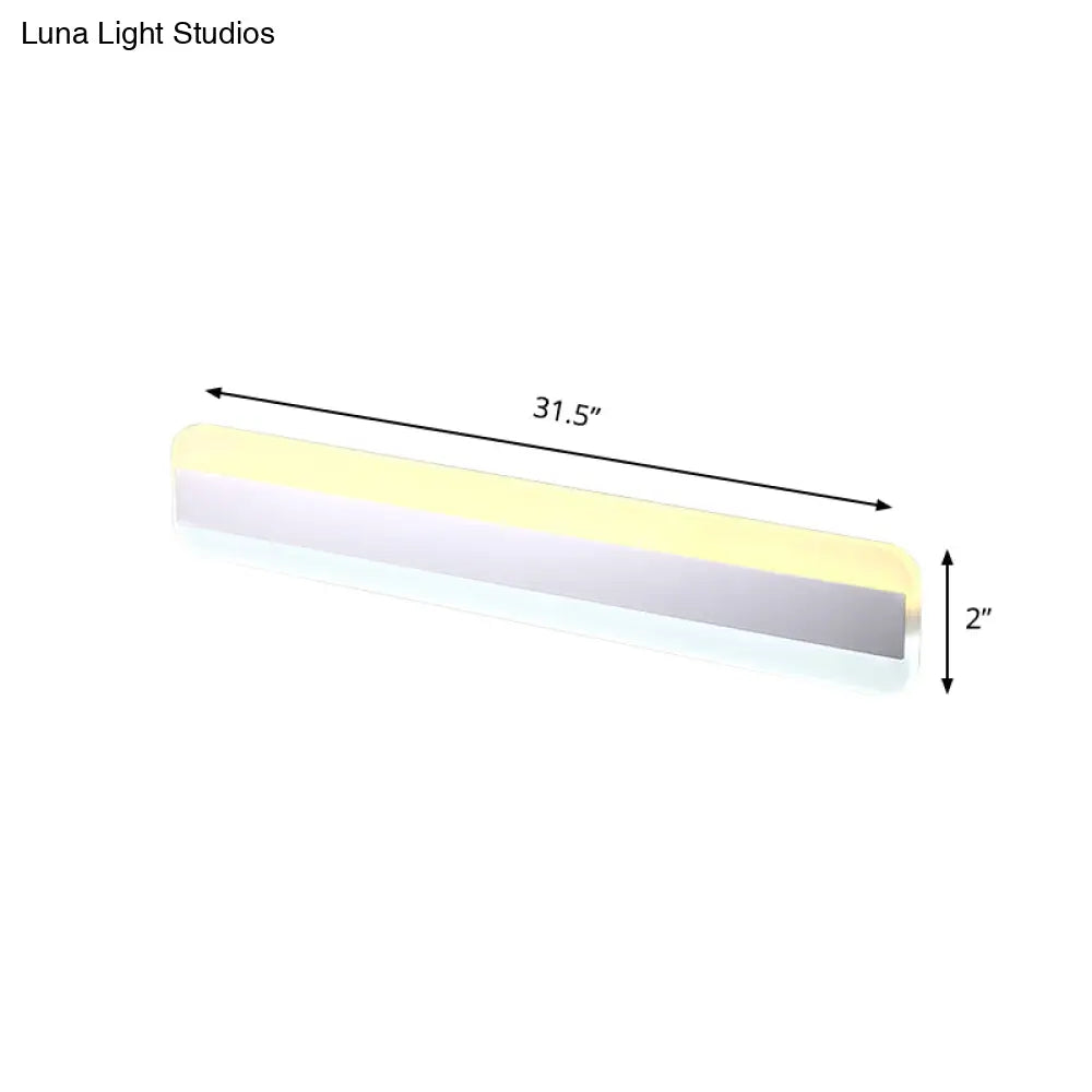DecorBites™ DecorBites™ Modern Acrylic LED Bathroom Vanity Mirror Light with Reflector - 31.5''/39''/47'' Wide