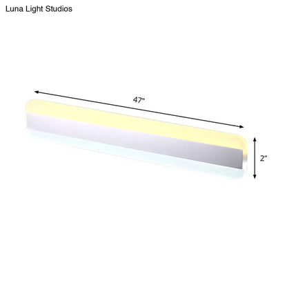 DecorBites™ DecorBites™ Modern Acrylic LED Bathroom Vanity Mirror Light with Reflector - 31.5''/39''/47'' Wide