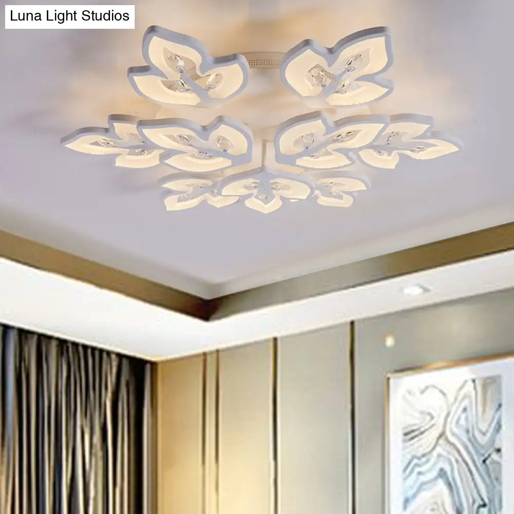 Lámpara de techo LED moderna de acrílico DecorBites™ para oficinas y restaurantes - Iluminación cálida/blanca elegante - Lámpara de montaje empotrado en blanco