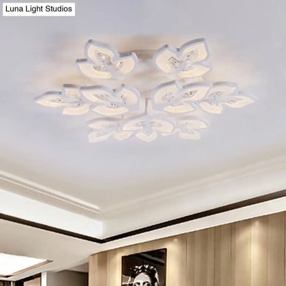 Lámpara de techo LED moderna de acrílico DecorBites™ para oficinas y restaurantes - Iluminación cálida/blanca elegante - Lámpara de montaje empotrado en blanco