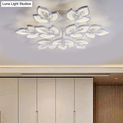 Lámpara de techo LED moderna de acrílico DecorBites™ para oficinas y restaurantes - Iluminación cálida/blanca elegante - Lámpara de montaje empotrado en blanco