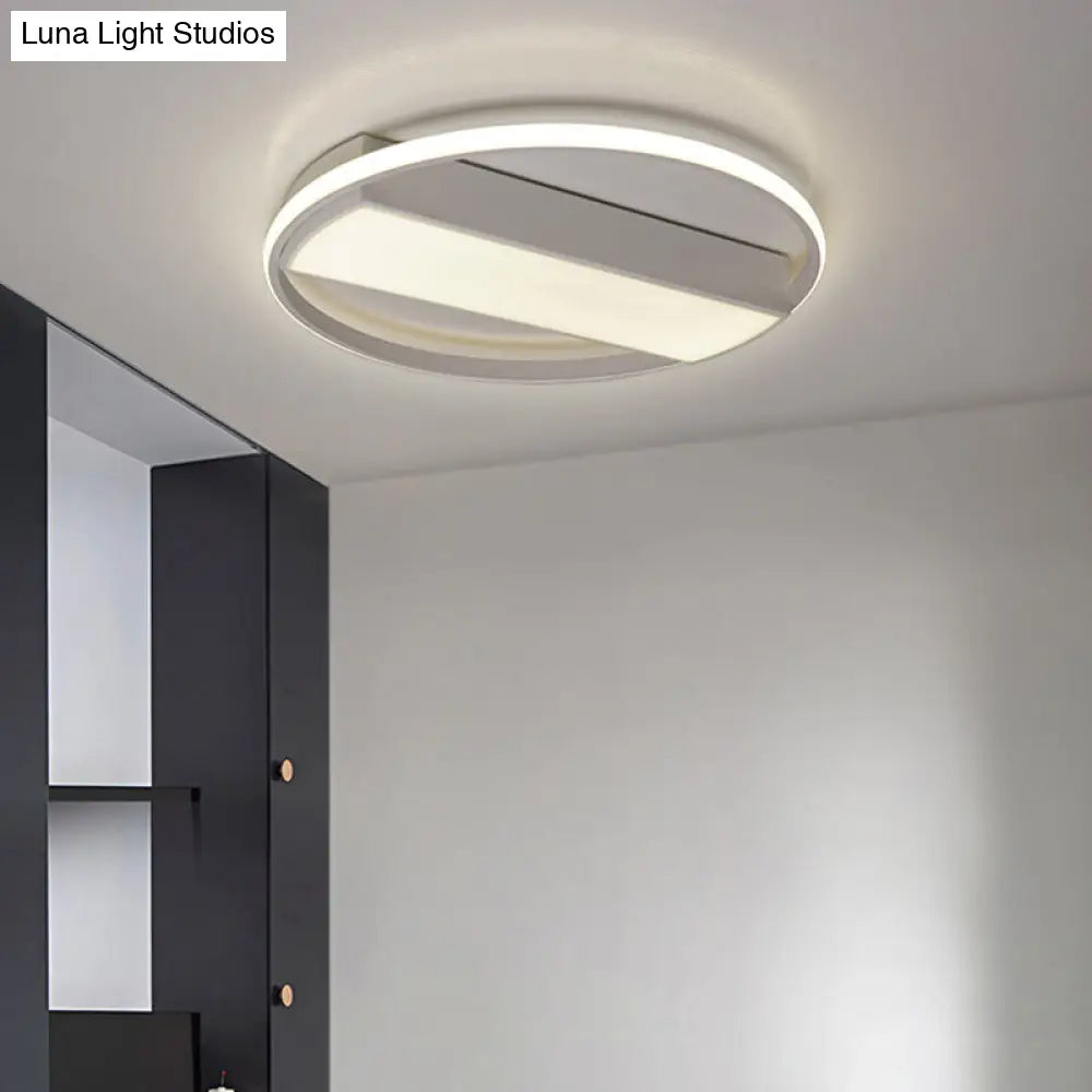 DecorBites™ DecorBites™ Modern Acrylic LED Ceiling Light for Stairway - Rectangle Flush Mount in Black or White, 16-24" Wide