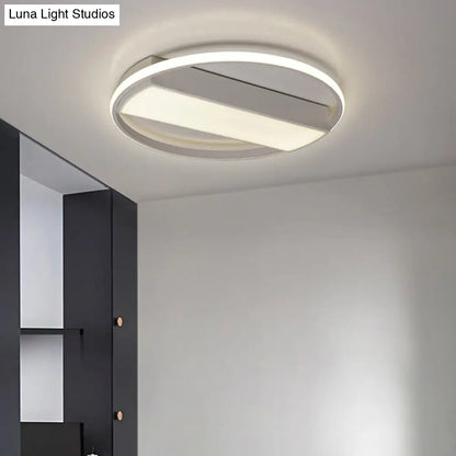 DecorBites™ DecorBites™ Modern Acrylic LED Ceiling Light for Stairway - Rectangle Flush Mount in Black or White, 16-24" Wide