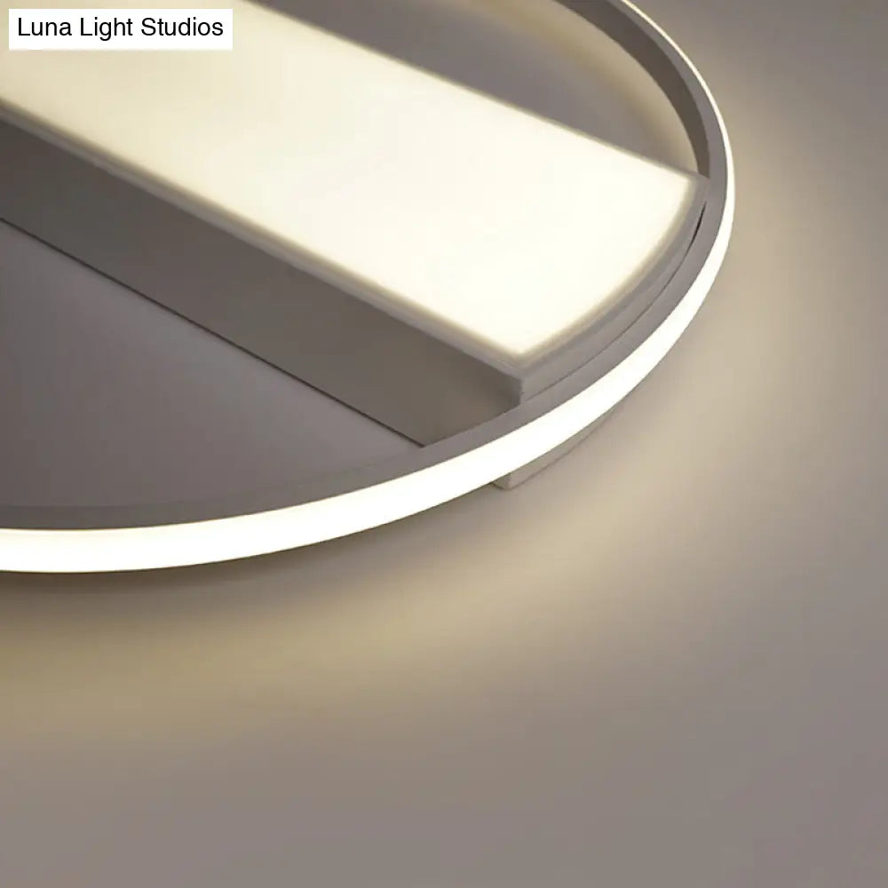 DecorBites™ DecorBites™ Modern Acrylic LED Ceiling Light for Stairway - Rectangle Flush Mount in Black or White, 16-24" Wide