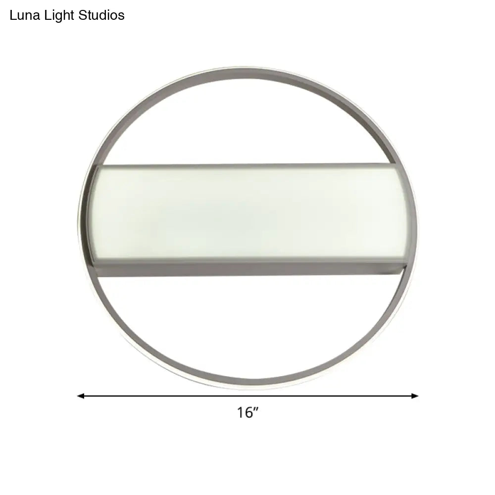 DecorBites™ DecorBites™ Modern Acrylic LED Ceiling Light for Stairway - Rectangle Flush Mount in Black or White, 16-24" Wide