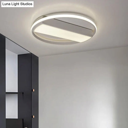 DecorBites™ DecorBites™ Modern Acrylic LED Ceiling Light for Stairway - Rectangle Flush Mount in Black or White, 16-24" Wide