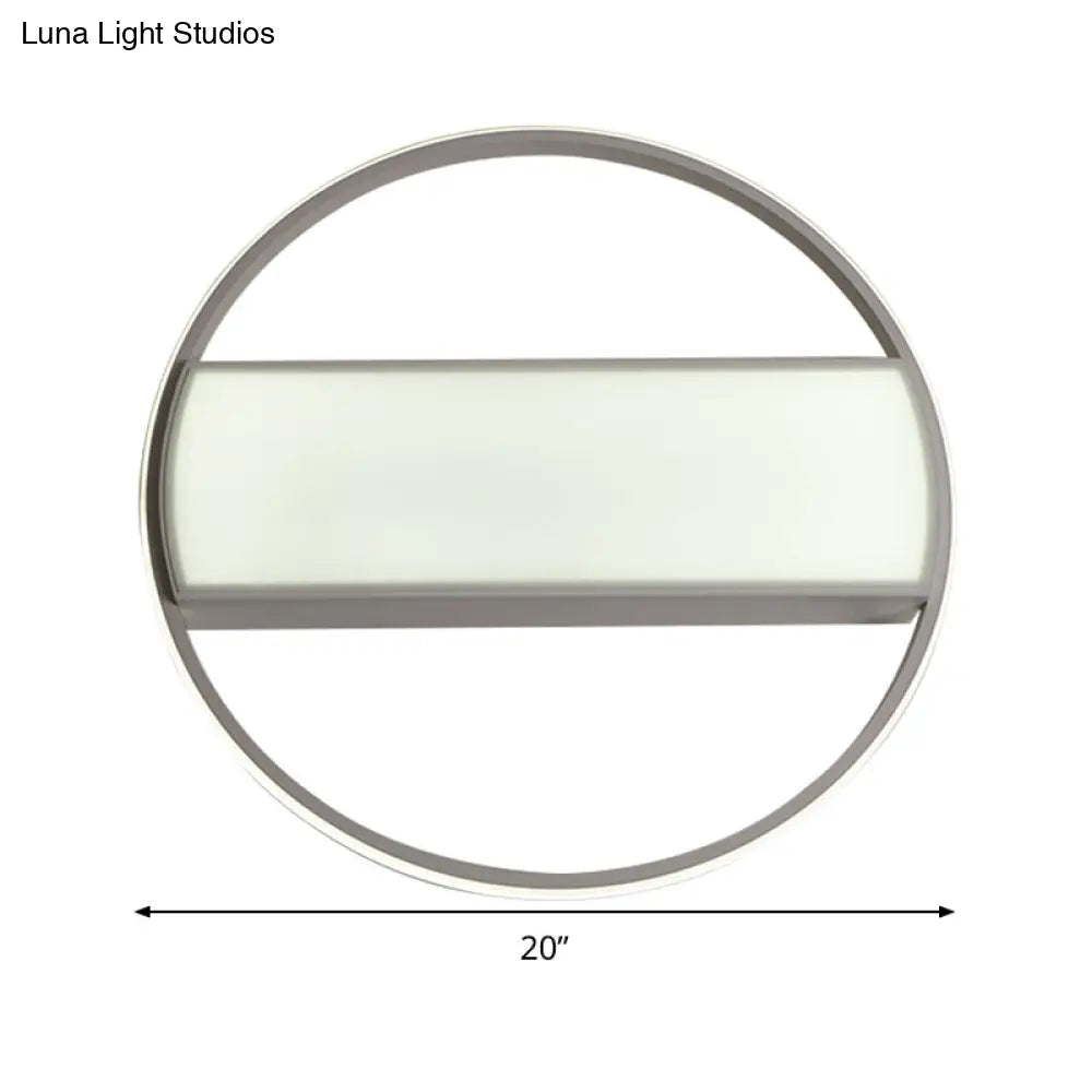 DecorBites™ DecorBites™ Modern Acrylic LED Ceiling Light for Stairway - Rectangle Flush Mount in Black or White, 16-24" Wide