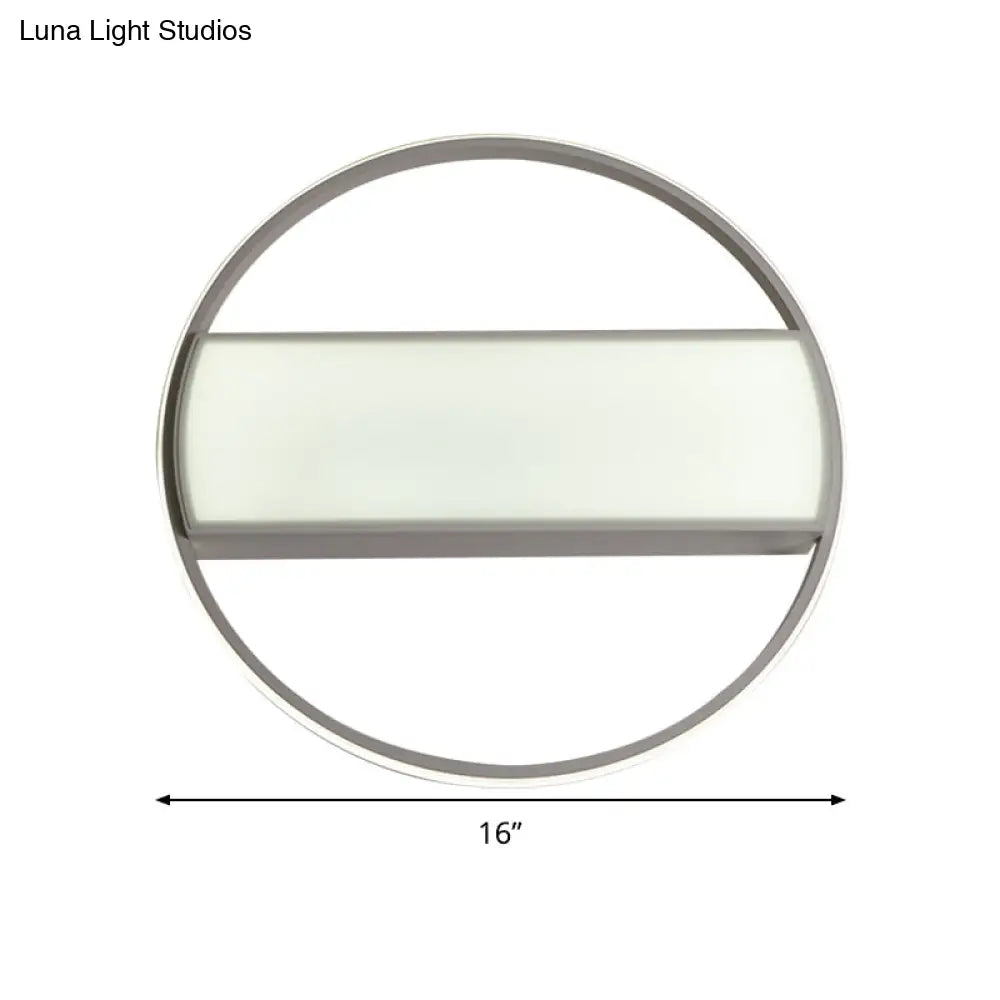 DecorBites™ DecorBites™ Modern Acrylic LED Ceiling Light for Stairway - Rectangle Flush Mount in Black or White, 16-24" Wide