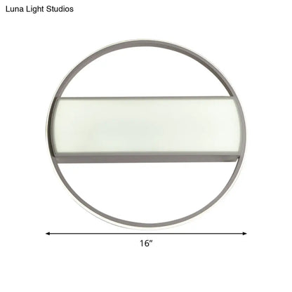DecorBites™ DecorBites™ Modern Acrylic LED Ceiling Light for Stairway - Rectangle Flush Mount in Black or White, 16-24" Wide