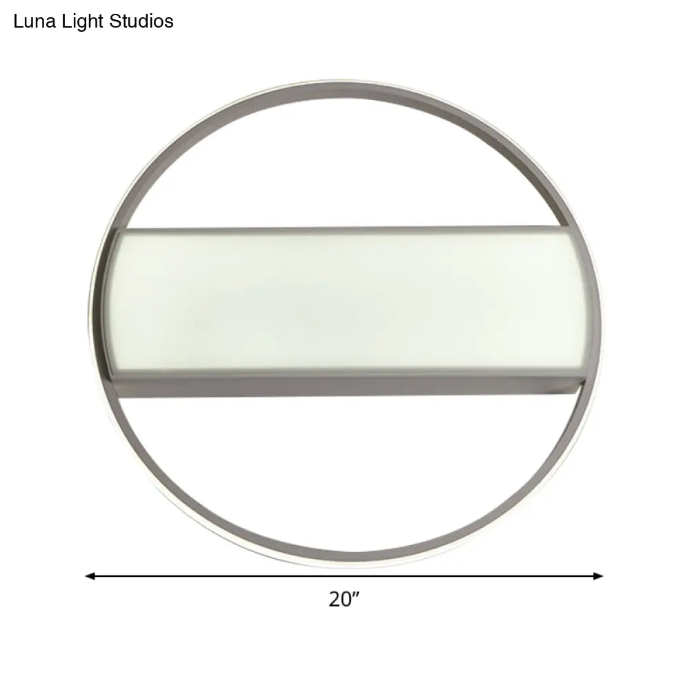 DecorBites™ DecorBites™ Modern Acrylic LED Ceiling Light for Stairway - Rectangle Flush Mount in Black or White, 16-24" Wide