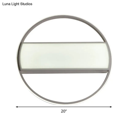 DecorBites™ DecorBites™ Modern Acrylic LED Ceiling Light for Stairway - Rectangle Flush Mount in Black or White, 16-24" Wide