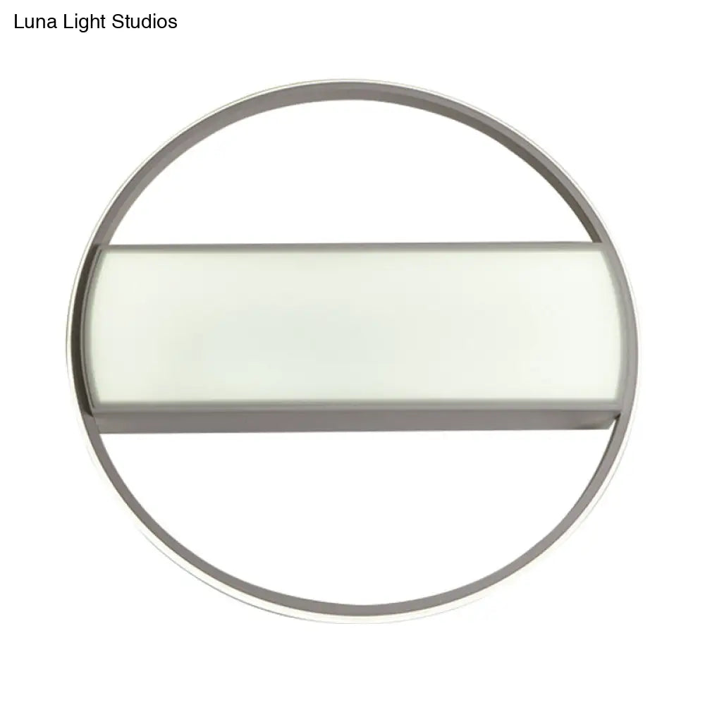 DecorBites™ DecorBites™ Modern Acrylic LED Ceiling Light for Stairway - Rectangle Flush Mount in Black or White, 16-24" Wide