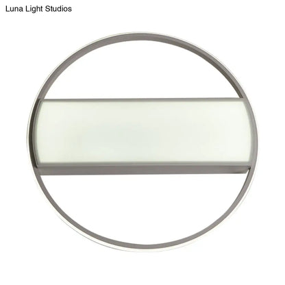 DecorBites™ DecorBites™ Modern Acrylic LED Ceiling Light for Stairway - Rectangle Flush Mount in Black or White, 16-24" Wide