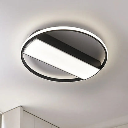 DecorBites™ DecorBites™ Modern Acrylic LED Ceiling Light for Stairway - Rectangle Flush Mount in Black or White, 16-24" Wide