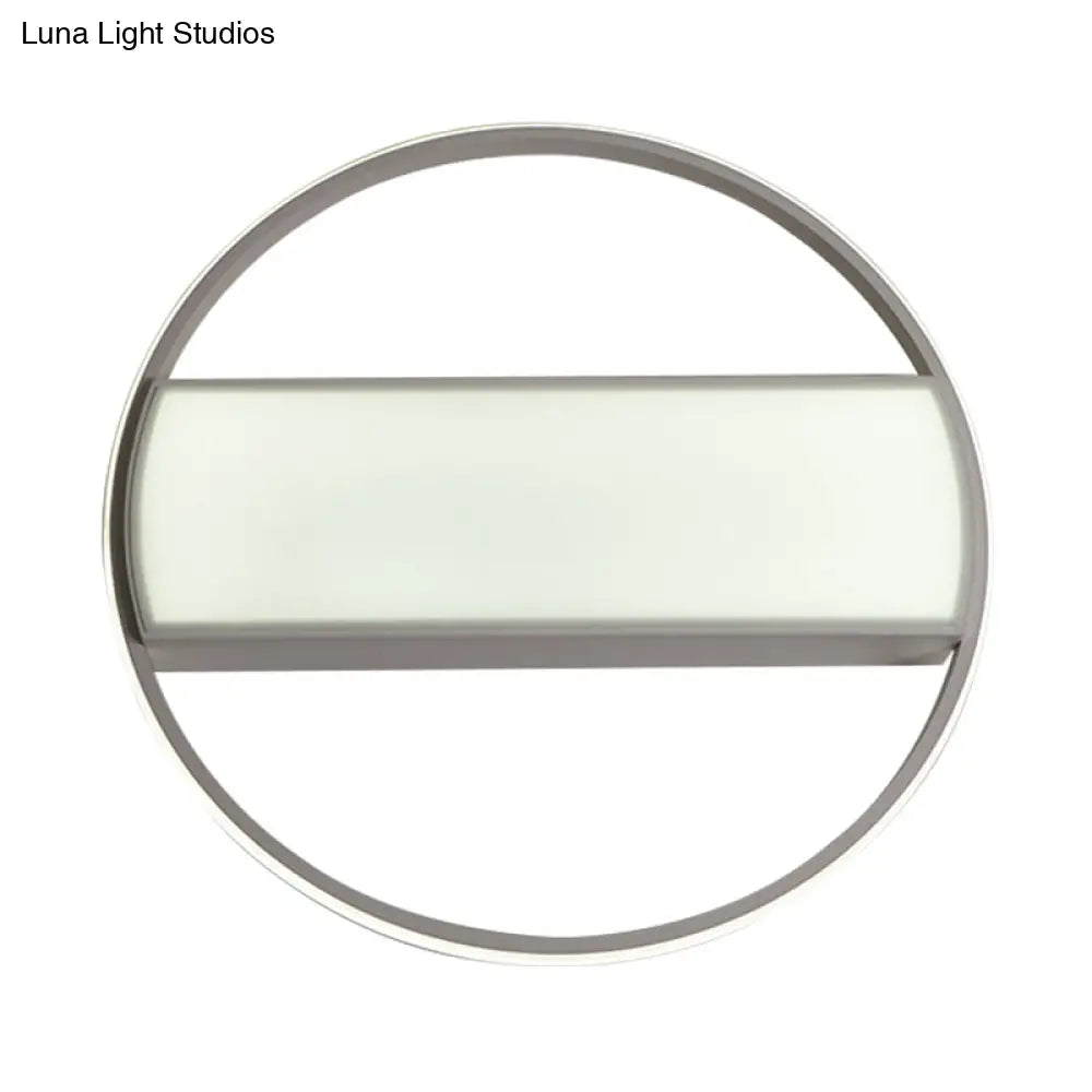 DecorBites™ DecorBites™ Modern Acrylic LED Ceiling Light for Stairway - Rectangle Flush Mount in Black or White, 16-24" Wide