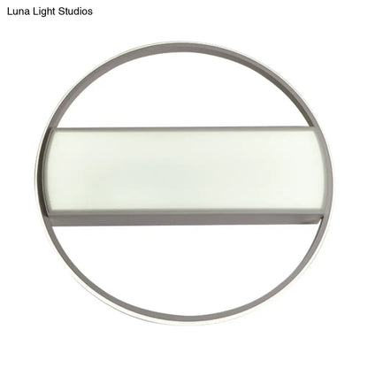 DecorBites™ DecorBites™ Modern Acrylic LED Ceiling Light for Stairway - Rectangle Flush Mount in Black or White, 16-24" Wide