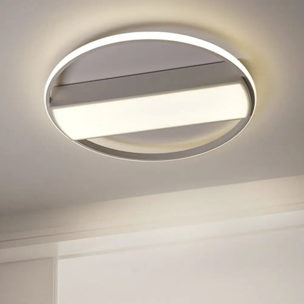 DecorBites™ DecorBites™ Modern Acrylic LED Ceiling Light for Stairway - Rectangle Flush Mount in Black or White, 16-24" Wide