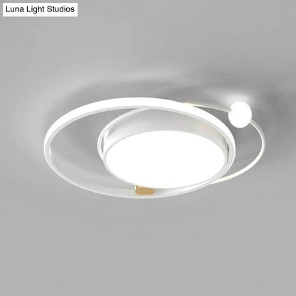 DecorBites™ DecorBites™ Modern Acrylic LED Flush Ceiling Light Fixture for Bedroom - Circular Design