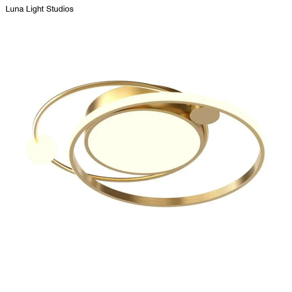 DecorBites™ DecorBites™ Modern Acrylic LED Flush Ceiling Light Fixture for Bedroom - Circular Design