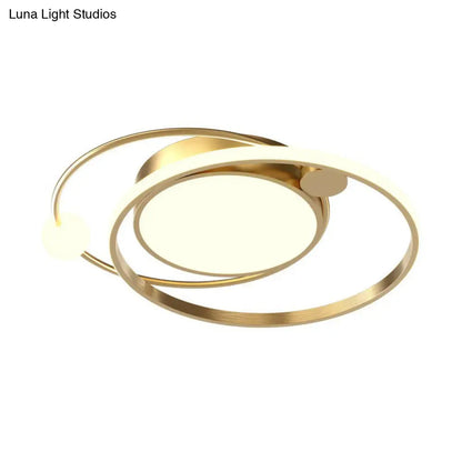 DecorBites™ DecorBites™ Modern Acrylic LED Flush Ceiling Light Fixture for Bedroom - Circular Design