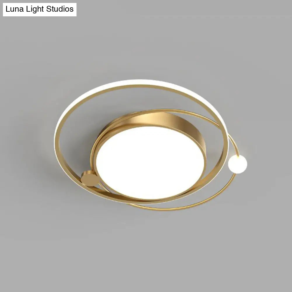 DecorBites™ DecorBites™ Modern Acrylic LED Flush Ceiling Light Fixture for Bedroom - Circular Design