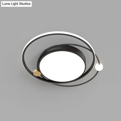 DecorBites™ DecorBites™ Modern Acrylic LED Flush Ceiling Light Fixture for Bedroom - Circular Design