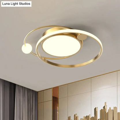 DecorBites™ DecorBites™ Modern Acrylic LED Flush Ceiling Light Fixture for Bedroom - Circular Design