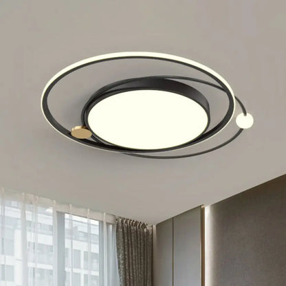 DecorBites™ DecorBites™ Modern Acrylic LED Flush Ceiling Light Fixture for Bedroom - Circular Design
