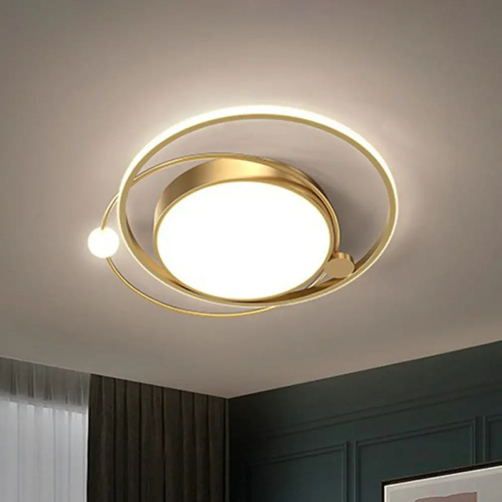 DecorBites™ DecorBites™ Modern Acrylic LED Flush Ceiling Light Fixture for Bedroom - Circular Design