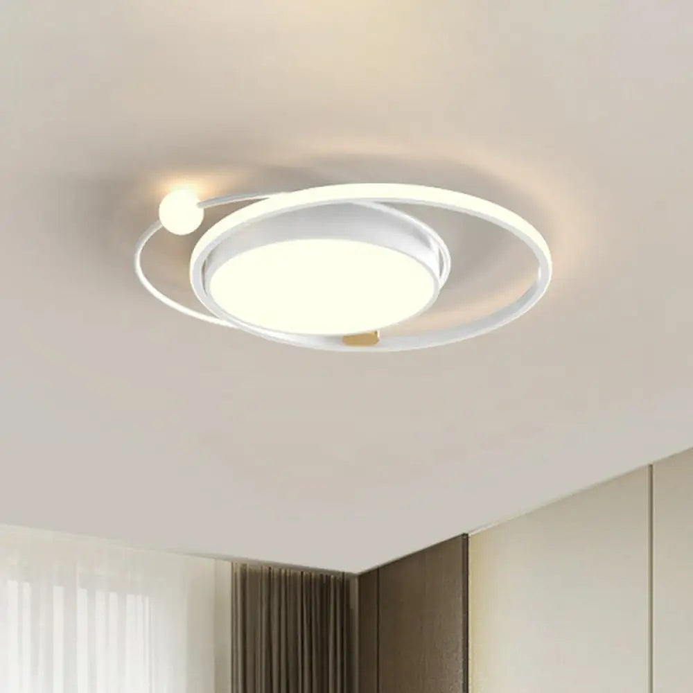DecorBites™ DecorBites™ Modern Acrylic LED Flush Ceiling Light Fixture for Bedroom - Circular Design