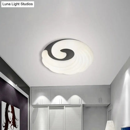 DecorBites™ DecorBites™ Modern Acrylic LED Flush Light Fixture in Grey/White/Blue - Cloud Design