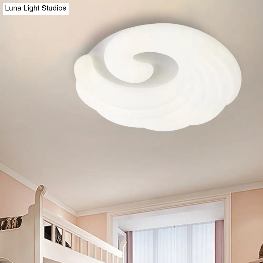 DecorBites™ DecorBites™ Modern Acrylic LED Flush Light Fixture in Grey/White/Blue - Cloud Design