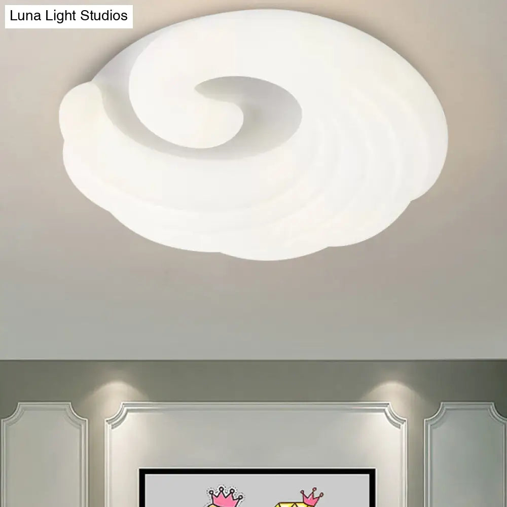 DecorBites™ DecorBites™ Modern Acrylic LED Flush Light Fixture in Grey/White/Blue - Cloud Design