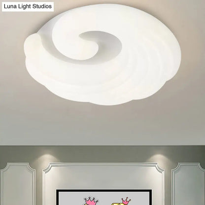 DecorBites™ DecorBites™ Modern Acrylic LED Flush Light Fixture in Grey/White/Blue - Cloud Design