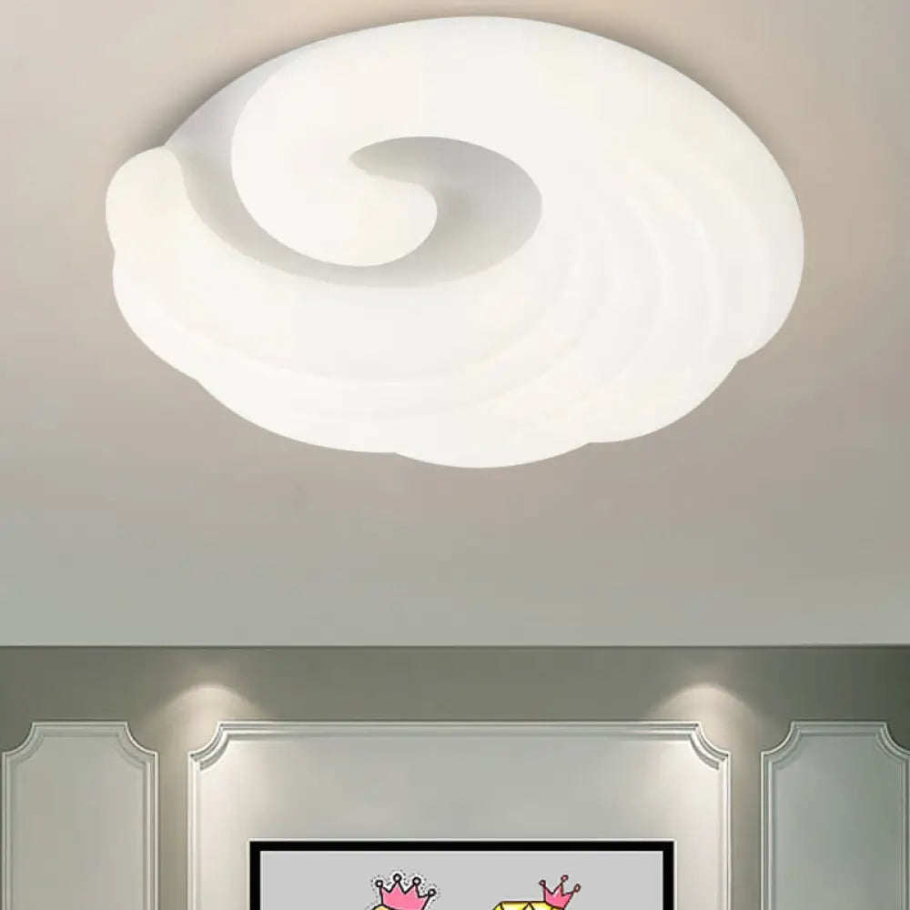 DecorBites™ DecorBites™ Modern Acrylic LED Flush Light Fixture in Grey/White/Blue - Cloud Design