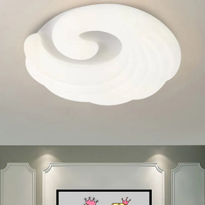 DecorBites™ DecorBites™ Modern Acrylic LED Flush Light Fixture in Grey/White/Blue - Cloud Design