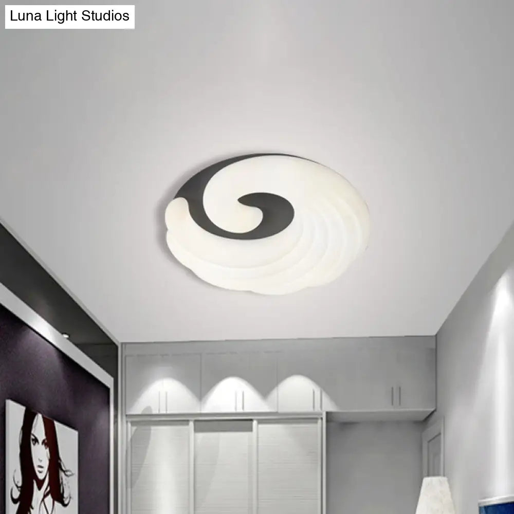 DecorBites™ DecorBites™ Modern Acrylic LED Flush Light Fixture in Grey/White/Blue - Cloud Design