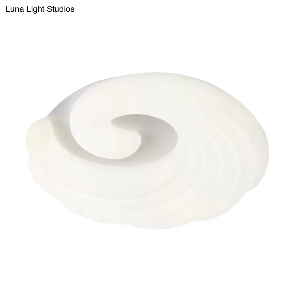 DecorBites™ DecorBites™ Modern Acrylic LED Flush Light Fixture in Grey/White/Blue - Cloud Design